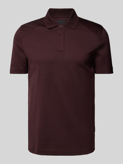 BOSS Poloshirt met korte knoopsluiting, model 'Parlay' Bordeaux - 2