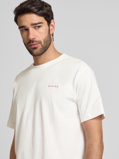 Mazine T-Shirt mit Label-Print Offwhite 3