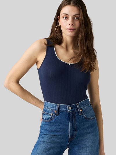 Levi's® Slim Fit Top aus reiner Baumwolle mit Schleifen-Detail Dunkelblau 1