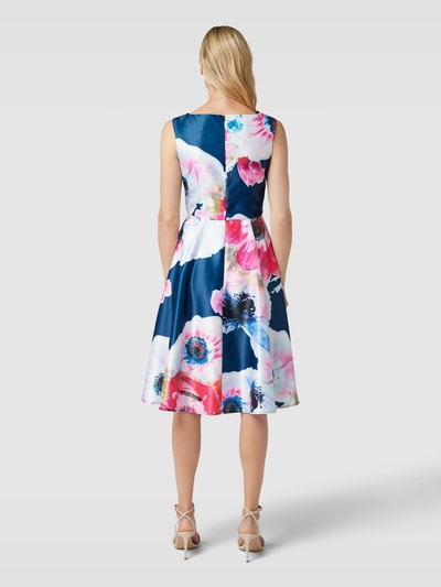 Swing Cocktailkleid mit floralem Muster Marine Melange 5