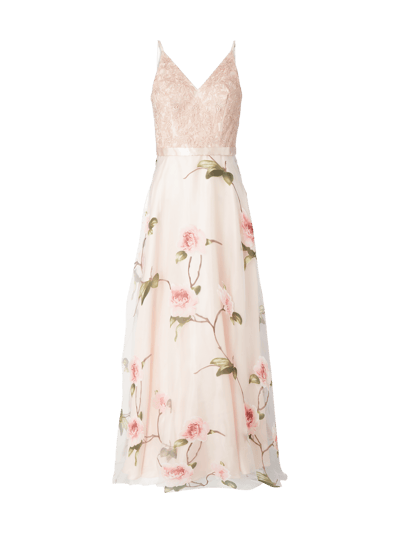 Laona Abendkleid mit floralem Muster Rose 1