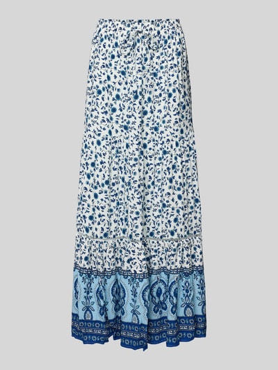 Apricot Maxirock aus Viskose mit Stufen-Look Blau 2