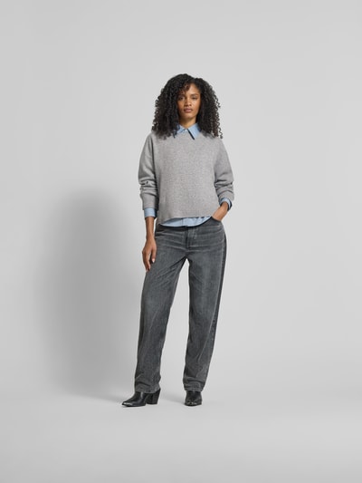 Closed Woll-Pullover mit breitem Bund Mittelgrau 1