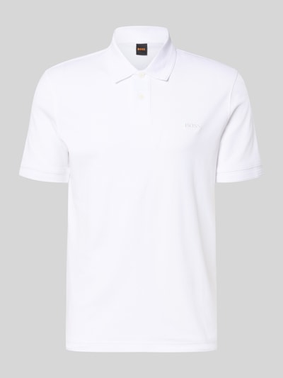 BOSS Orange Koszulka polo o kroju regular fit z czystej bawełny model 'INTERLOCK' Biały 2