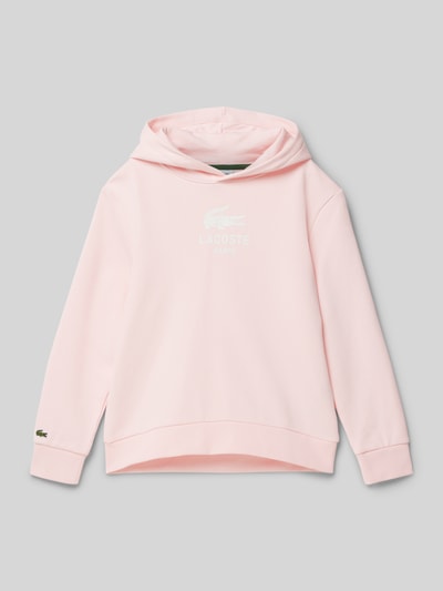 Lacoste Hoodie met labelprint Lichtroze - 1