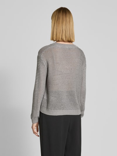MORE & MORE Gebreide pullover met ribboorden Middengrijs - 5