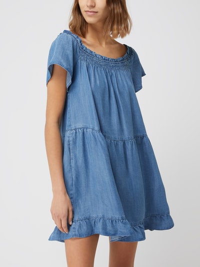 Superdry Off-Shoulder-Kleid aus Lyocell  Jeansblau 4