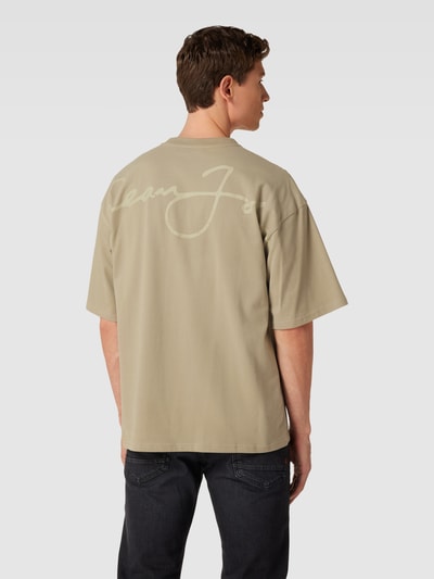 Sean John T-Shirt mit Label-Print Beige 5