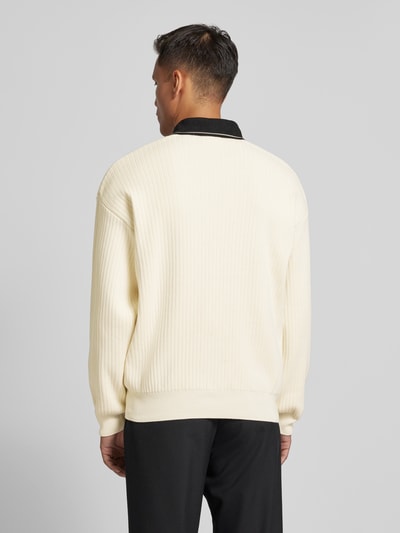 Lacoste Strickpullover mit Umlegekragen Offwhite 5