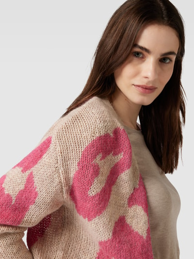 Frieda & Freddies Cardigan mit Allover-Muster Hellgrau Melange 3