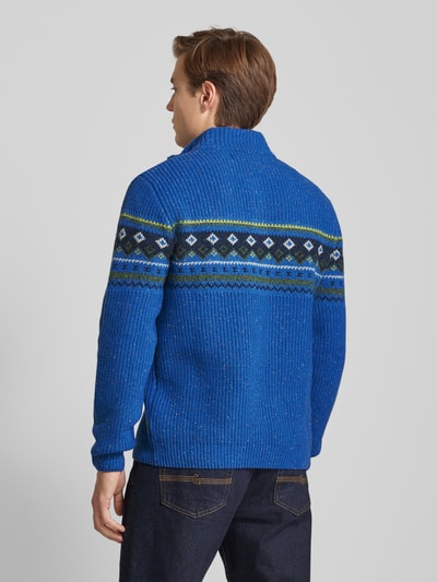 RAGMAN Wollpullover mit gerippten Abschlüssen Royal 5