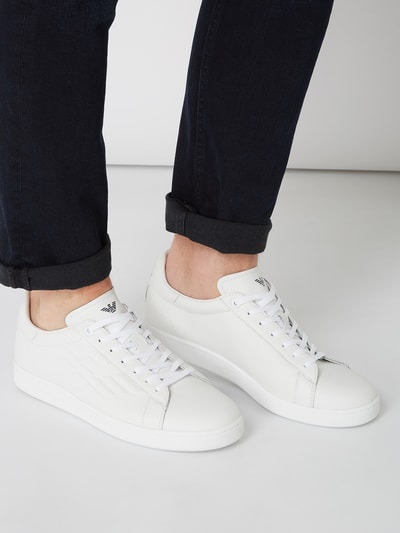 EA7 Emporio Armani Sneaker 'Classic New CC' aus Leder Weiss 3