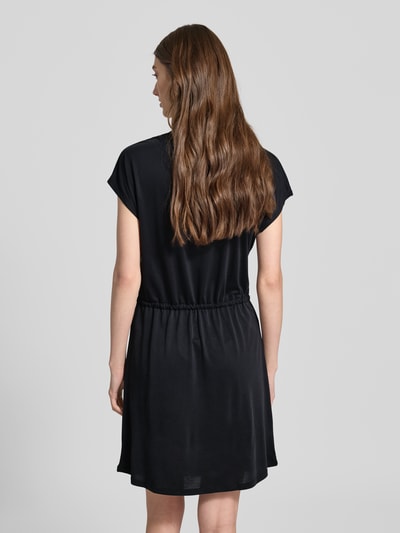 Only Getailleerde knielange jurk van viscosemix, model 'HANNAH' Zwart - 5