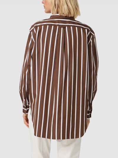 Polo Ralph Lauren Overhemdblouse met streepmotief Chocoladebruin - 5