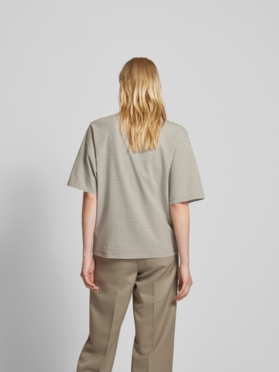 Anine Bing Oversized T-Shirt mit Streifenmuster Khaki 5