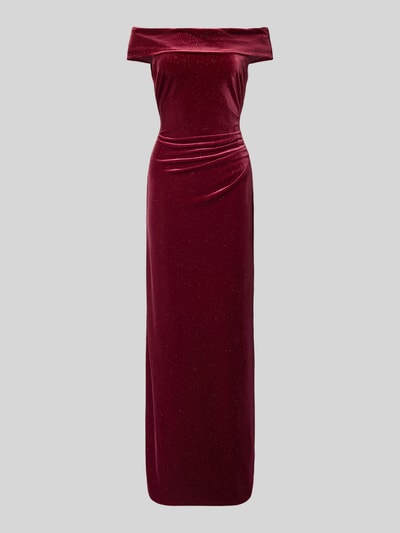 Christian Berg Cocktail Avondjurk met off shoulder-design Donkerrood - 2