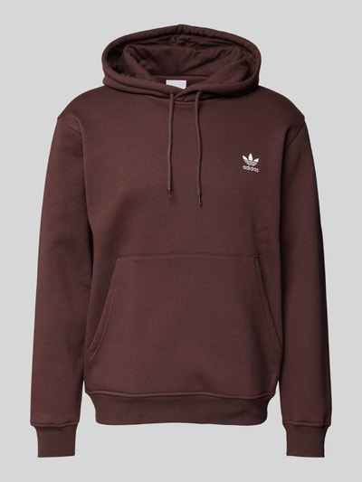 adidas Originals Hoodie met labelstitching Donkerbruin - 1