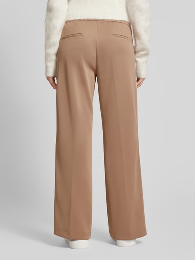 Cambio Loose fit broek met bandplooien, model 'AVRIL' Camel - 5