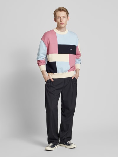BLKVIS Gebreide pullover met labelstitching, model 'LOGO PATCHWORK' Offwhite - 1