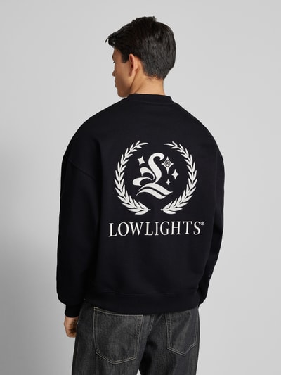 Low Lights Studios Sweatshirt mit Label-Stitching Modell 'Cesar' Black 5