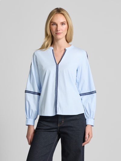 Emily Van den Bergh Regular Fit Bluse mit Tunikakragen Bleu 4