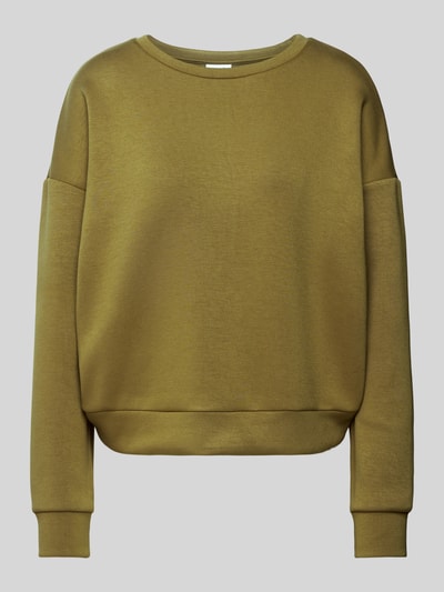 Vila Oversized sweatshirt met deelnaden, model 'SIF' Olijfgroen - 2