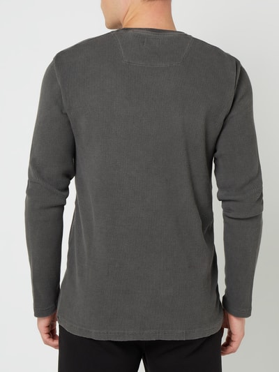 Guess Slim fit sweatshirt met wafelstructuur, model 'Ronny'  Zwart - 5