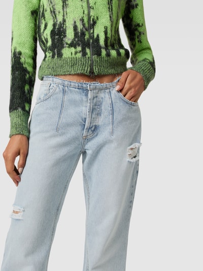 The Mannei Flared Fit Jeans im Destroyed-Look Hellblau 3