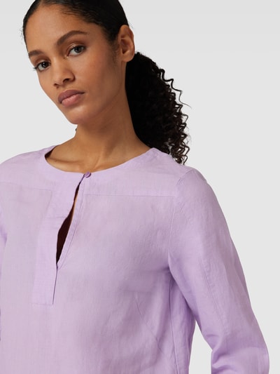 Lanius Linnen blouse met V-hals Lila - 3