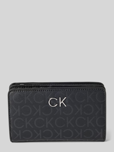 CK Calvin Klein Portemonnaie mit Label-Muster Modell 'CK DAILY' Black 1