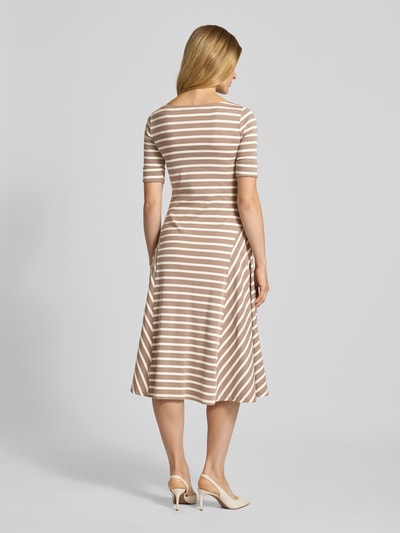 Lauren Ralph Lauren Midikleid mit U-Boot-Ausschnitt Modell 'MUNZIE' Taupe Melange 5