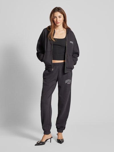 Review Sweatpants mit Label-Print Black 1