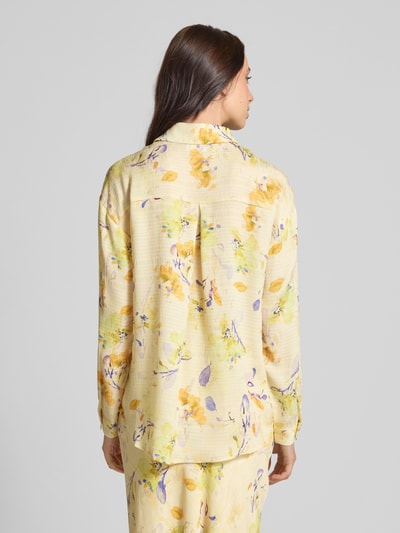 moves Regular Fit Bluse mit Brusttasche Modell 'Lenora' Hellgelb 5