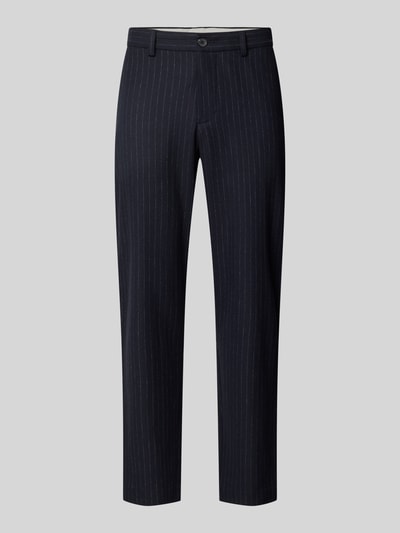 Selected Anzughose aus Wollmix Marine 1