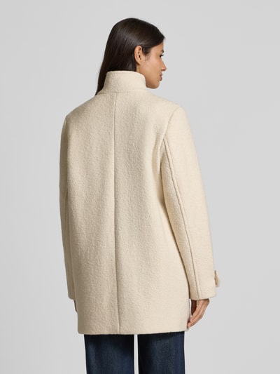 ICHI Relaxed fit lange jas van wolmix, model 'Tipa' Offwhite - 5