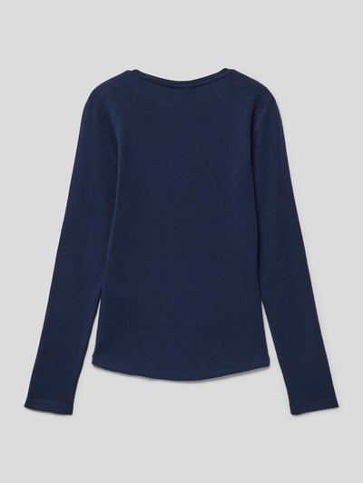 s.Oliver RED LABEL Longsleeve mit Ajour-Muster Marine 3