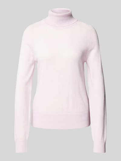 comma Wollen pullover met kasjmier en col Rosé - 1