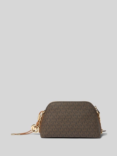 Productfoto, Handtasche mit Logo-Muster Modell 'FREDDIE' van MICHAEL Michael Kors, bruin logomotief, labelapplicatie, schouderband, Hoofdvak met ritssluiting, breedte 24 cm, lengte 16 cm, diepte 9 cm, schouderband 112 cm