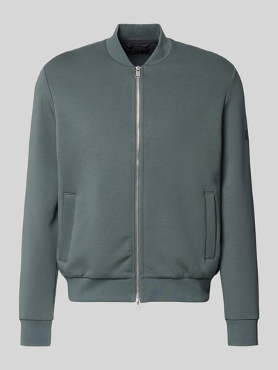 Produktfoto, Regular Fit Bomberjacke aus katoenmix van Marc O'Polo in effen kleur met ritssluiting, labelpatch, geribde boorden, steekzakken