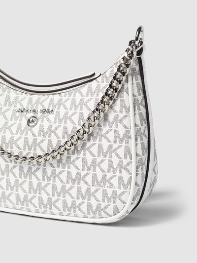 MICHAEL Michael Kors Hobo Bag mit Label-Detail Modell 'JET SET' Weiss 3