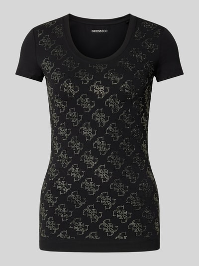 Guess T-shirt met labeldetails Zwart - 2