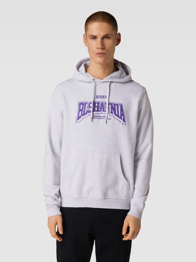 BLS HAFNIA Hoodie mit Label-Stitching Modell 'College 2' Hellgrau Melange 4