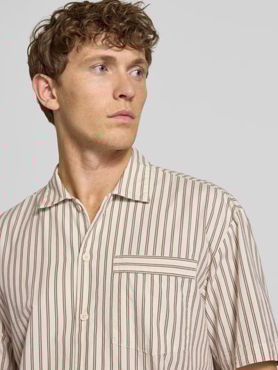 JAKE*S STUDIO MEN Regular Fit Freizeithemd mit Kentkragen und Brusttasche Mittelbraun 3