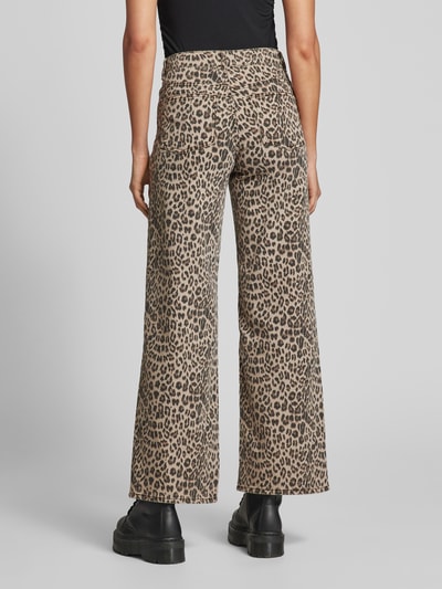 Only Wide Leg Jeans mit Animal-Print 'MADISON' Black 5