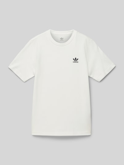 adidas Originals T-shirt z wyhaftowanym logo model ‘CLOWHI’ Złamany biały 1