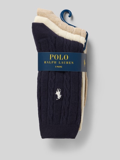 Polo Ralph Lauren Sokken met kabelpatroon in een set van 3 paar Offwhite - 3