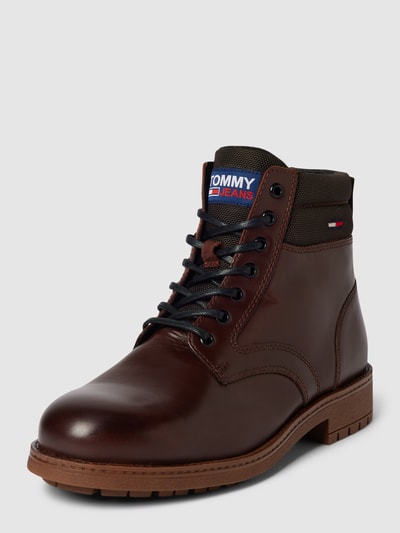 Tommy Jeans Boots aus Leder-Mix mit Label-Details Camel 2