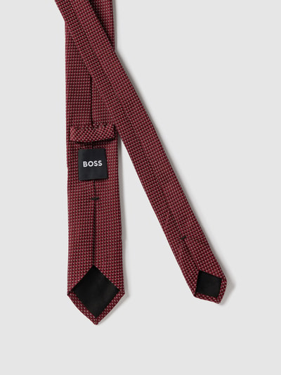 BOSS Slim Fit Stropdas van zijde (6 cm) Bordeaux - 3