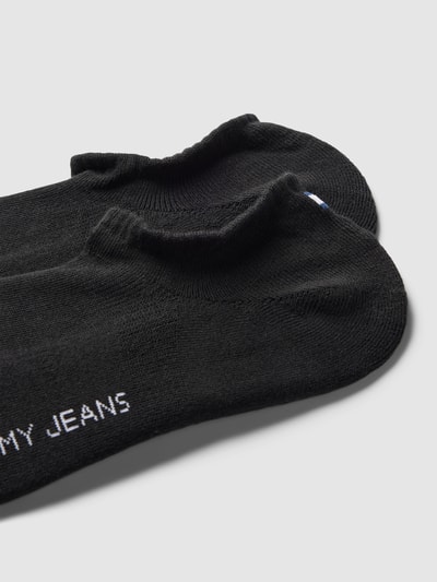 Tommy Jeans Füßlinge mit Label-Print Modell 'Iconic' im 2er-Pack Black 2