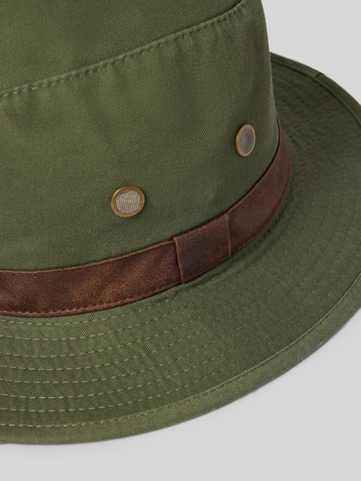 Produktfoto, Safarihut aus Baumwolle mit Hutband von Müller Headwear, zielony kolor, szeroka krempa, opaska na kapelusz, bawełna